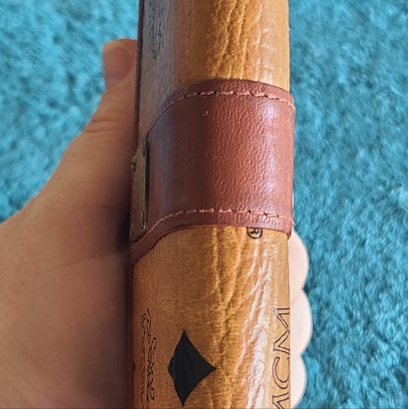 MCM Vintage German Made Cognac & Brown Trifold Kisslock Long Wallet MSRP $399 - Picture 7 of 16